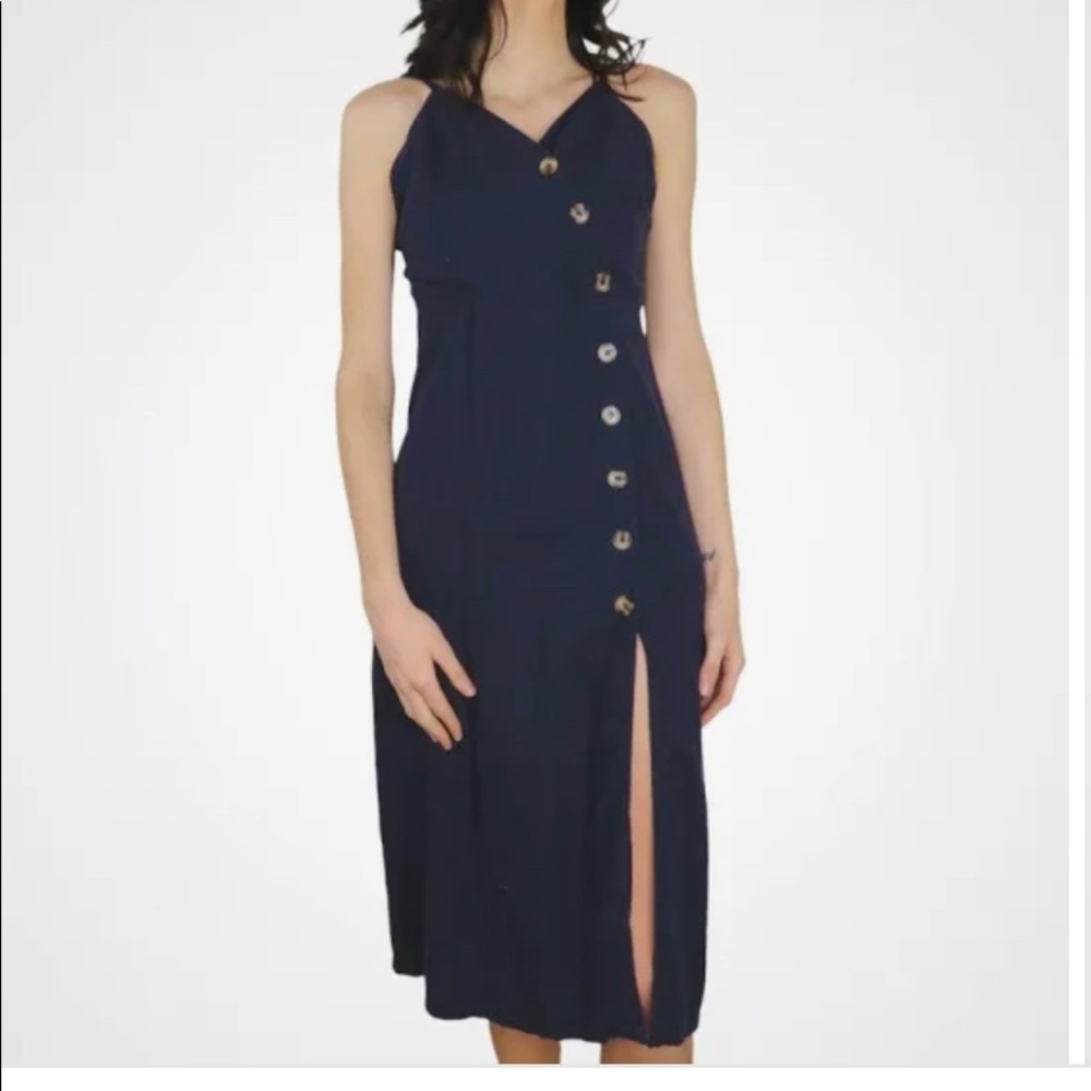 Urban Romantics Navy MIDI Dress